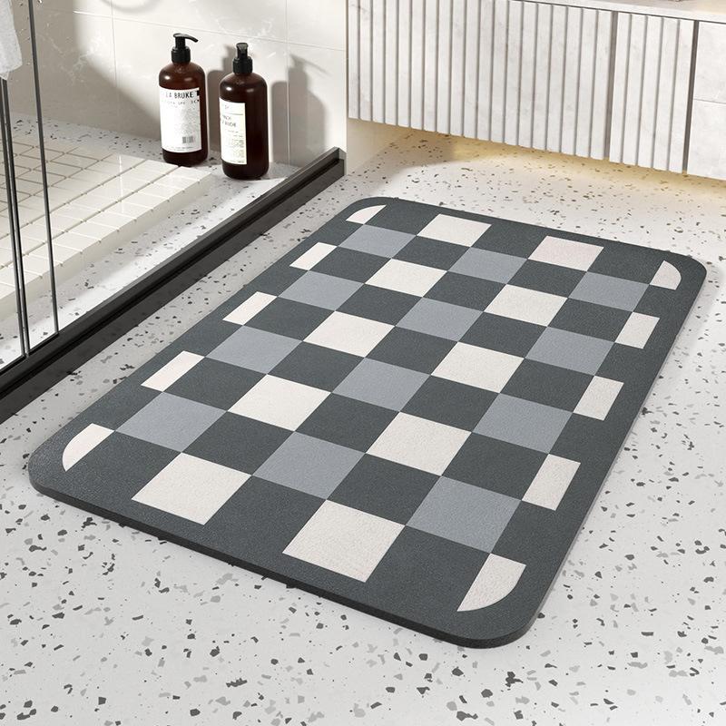 Modern Simple Toilet Absorbent Quick Dry Dirty Mat Bathroom Door Non-slip Wear-resistant Diatom Mud Mat