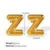 Gold Edelstahl Blase 26 Buchstaben Ohrstecker Einfache Dicke Ohrstecker