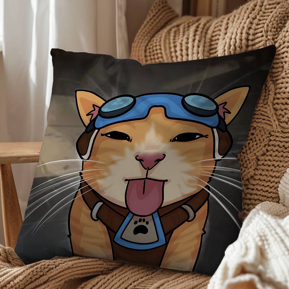 game Jetpack Cat Sombra Overwatch Pillow Case Office Cushions Suitable For Sofa Car Bedroom Decorative Cushion Cover