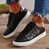 Ladies' Lace Up Casual Sports Shoes, Fashionable and Versatile, Thick Soled White Tennis Shoes, Sports Shoes
