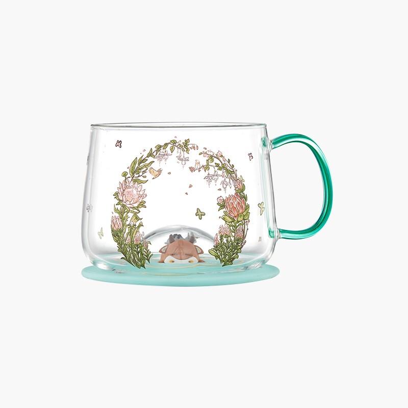 JING REPUBLIC Spring Field Flower Cute Glass Cup