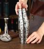 Boston Cocktail Shaker With Etched Pattern Martini Shaker Tin Set - 800ml & 500ml
