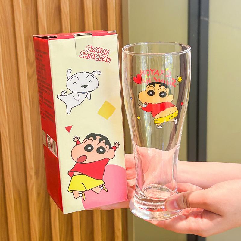 Cute beer cup household large-capacity glass water cup juice cup beverage cup couple pair cup