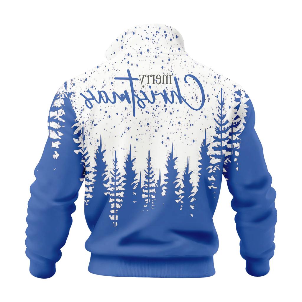 Pánská vánoční mikina se stojáčkem, horký prodej, venkovní ležérní top s límcem