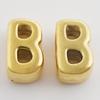 3/6pcs Real Gold Plated A-Z Stainless Steel Beads For Jewelry Making Supplies 2mm Hole Spacer/Loose Bead DIY Handmade Materials