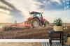 Photomural Tractor At Work In The Filed Smooth Vinyl 152.5x104