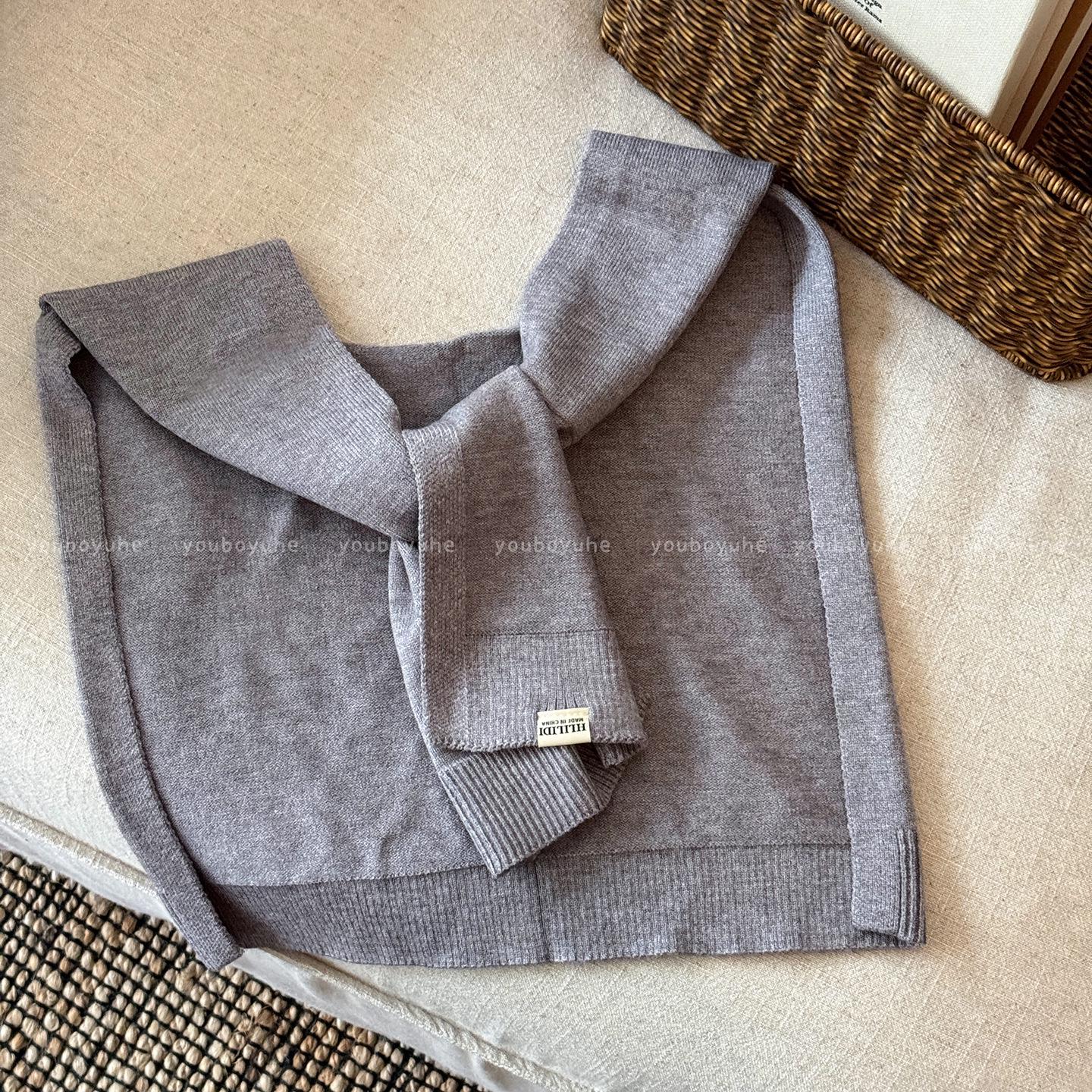 

Женский полосатый вязаный кардиган-шаль в корейском стиле 2025 - Летний, Легкий, Высококлассный