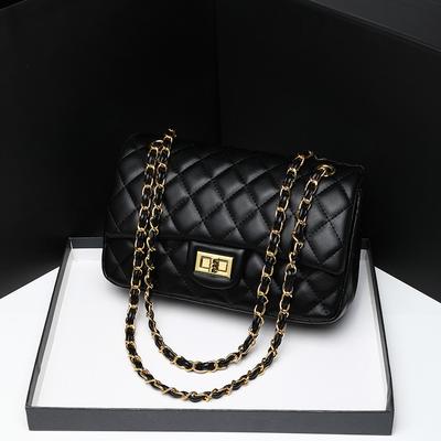 Korean Diamond Chain Bag Fashionable and Versatile Shoulder Bag New Commuter Crossbody Bag Underarm Bag Small Square Bag for Women