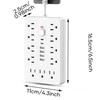 17-in-1 Plug Outlet Extender Power Strip With USB Port Switched Socket 11 Outlets 4 USB 2 Type-C Ports Multiple Security Protect