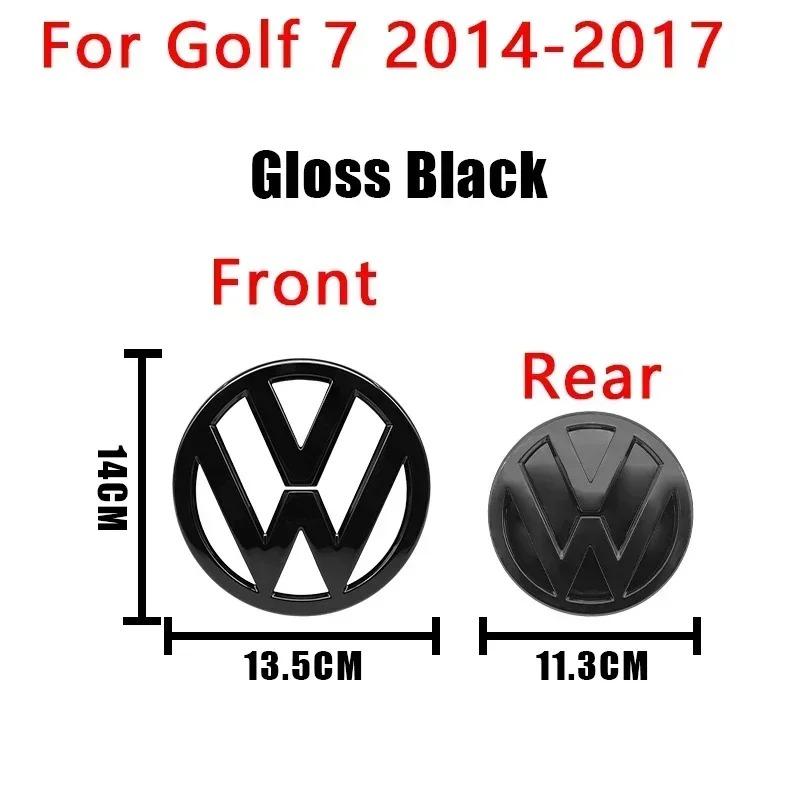 For Volkswagen Golf 7 MK7 Golf 7.5 MK7.5 140mm 135mm 113mm VW Logo ABS Emblem Car Hood Front Grill Rear Trunk Badge VW Accessory