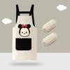 Cartoon  Kids Apron 3 Piece Set, Boys and Girls Painting Waterproof Apron, with Hat Sleeve Cover Shirt Apron Kitchen Accessories