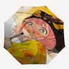 1pc Manga Character Inspired Outdoor Umbrella - Automatic Opening/Closing, Portable 3-Fold Design with 8-Rib Iron Frame - Perfect Gift for Fans, Trave
