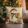 Snowman Pillow Cover for Festive HomeSuitable for Sofa Car Bedroom Decorative Cushion Cover Pillow Cover