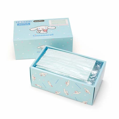 Sanrio Mask Non-woven Fabric for Adults 30 Pieces Box Cinnamoroll Cinnamoroll Pleated Type Individually Wrapped Character 161721