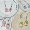 Cute Frog Pig Cat Pendant Keychain For Women Simple Design Phone Rope Chain Lovely Animal Bag Car Keyring Young Girls
