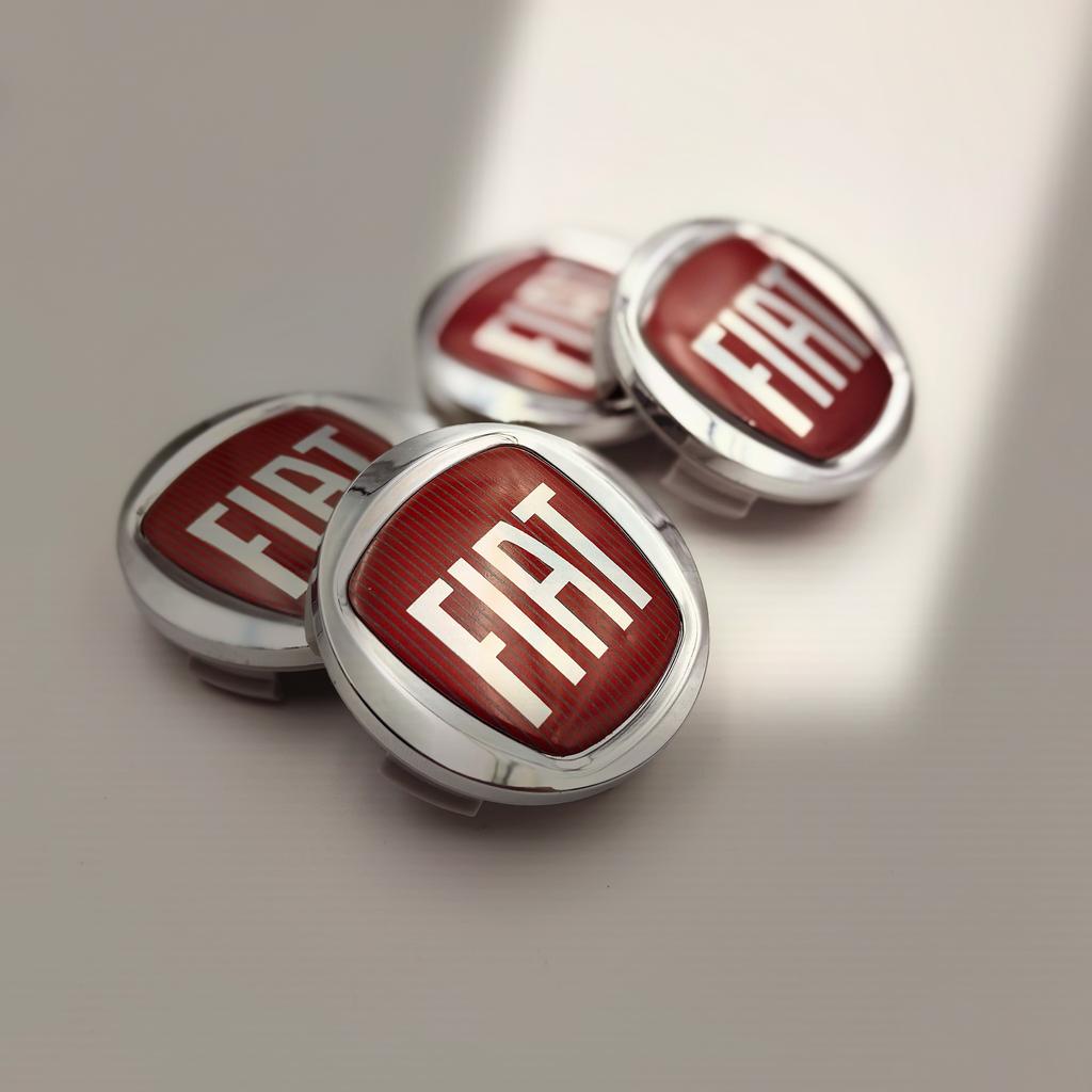 ZLKQ1 4pcs fiat ForFord Car emblem Wheel hub Center Cap Badge covers sticker Decals 54/56/60/62/65mm Styling accessories