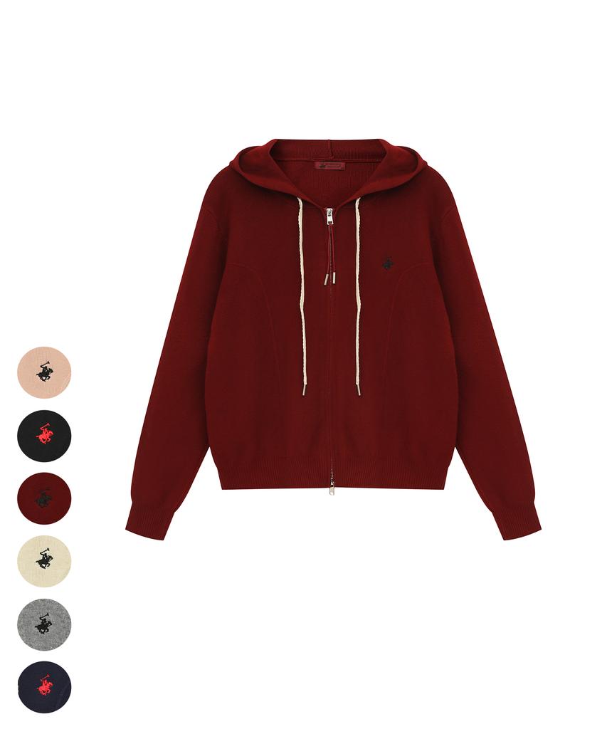 Bhpoloclub Women'S Two-Way String Knit Zip-Up Hoodie 6 Colors Tk027