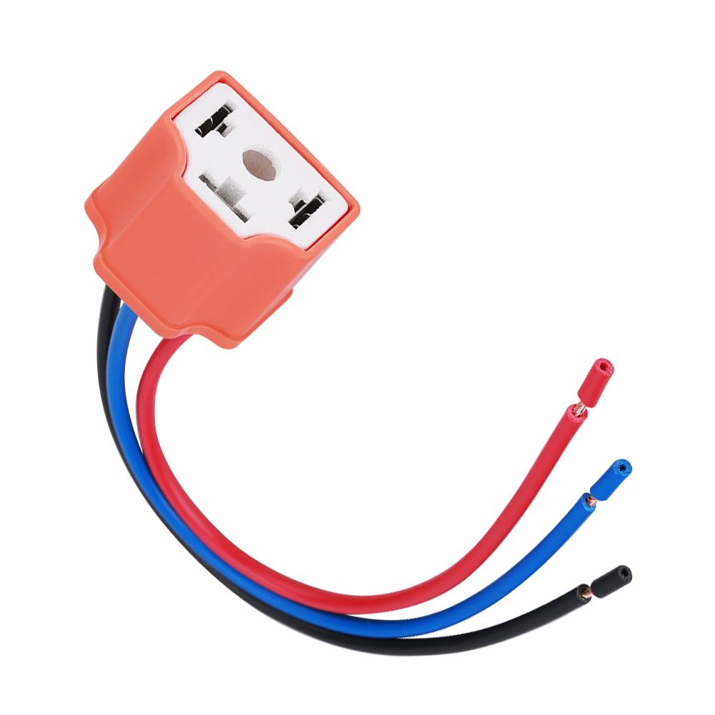 H4   9003 Female Ceramic Headlamp Wiring Harness Plug Socket Connector Adapter Filament Wire