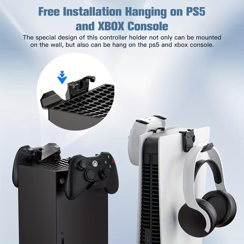 6Pcs Game Controller Wall Mount - Universal Gaming Controller Holder bianco