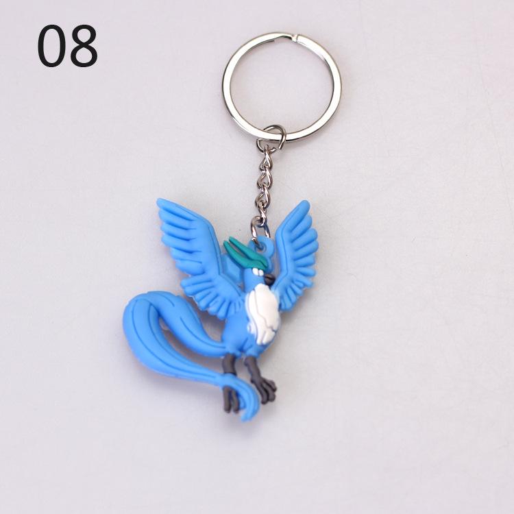 Pokemon Keychain: Pikachu, Dragonite, Eevee Figure Pendant