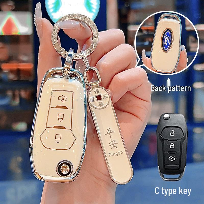 Ford Key Cover for Focus, Mondeo, Edge, Escort, Taurus, EcoSport, Mustang