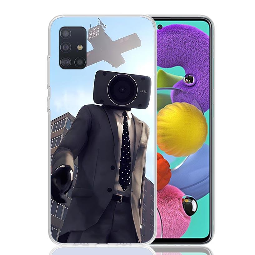 S-Skibidi Toilet Mobile Cell Phone Case For Samsung Galaxy A52 A32 A22 A12 A02S A50S A30S A51 A31 AA71 Note 20 Ultra 10 S10 Plus