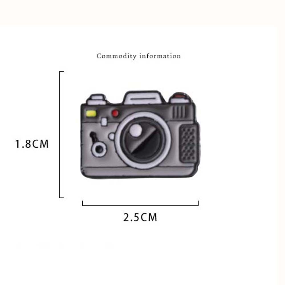 Women Kids Enamel Metal Photography Digital Camera Accessories Jewelry Brooches Pins Badges Lapel