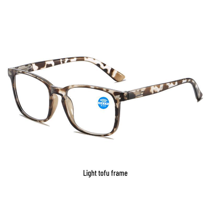 Men's Retro Anti-Blue Light Auto-Adjusting Diopter Reading Glasses - HD Fashion with Spring Hinges