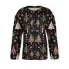 Fashion Women's Christmas Print Long Sleeve Knitted Cardigan Button Jacket