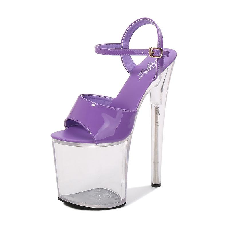 Damskie sandały na bardzo wysokiej szpilce 20 cm - Seksowne, wodoodporne obcasy do nieba na lato, ultracienkie, super wysokie buty na imprezę i do klubu nocnego