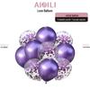Metallic Sequin Balloon Set for Birthdays, Valentine's Day, and Weddings