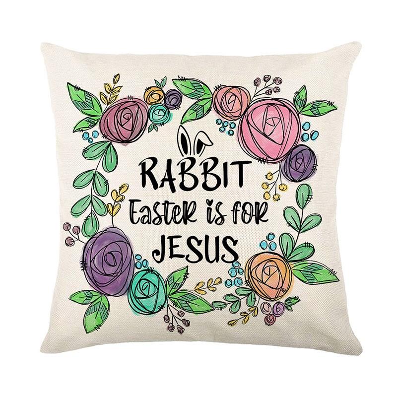 Easter Pillow Covers Decorations Cases For Home Holiday Set Of 4 Easter Pillowcase Holiday Home Sofa Bedside Pillowcase