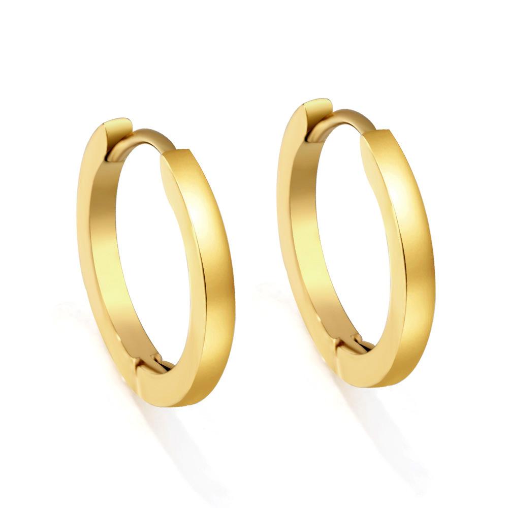 Plain Ring Ear Buckle, Niche Design, Simple Temperament, High-end Earrings, Stainless Steel Earrings.