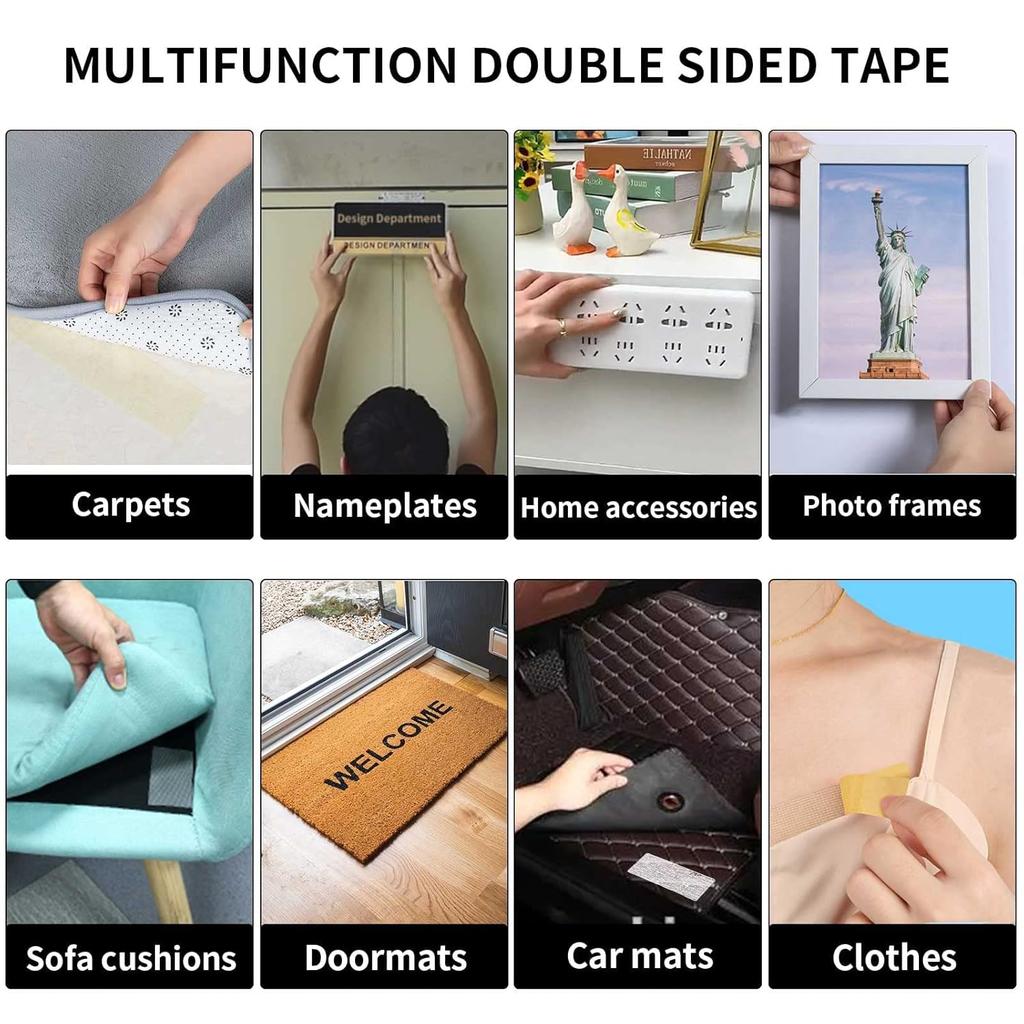 0.3mm Thick Double Sided PE Foam Cloth Duct Tape 10m Length Waterproof Strong Adhesive for Car Home Sealing Strip