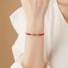 Glückskarpfen Reines Rotes Seil Armband für Damen Herren Chinesischer Stil Zinnober Handgemacht Verstellbar Geflochtenes Armband Amulett Schmuck Geschenke