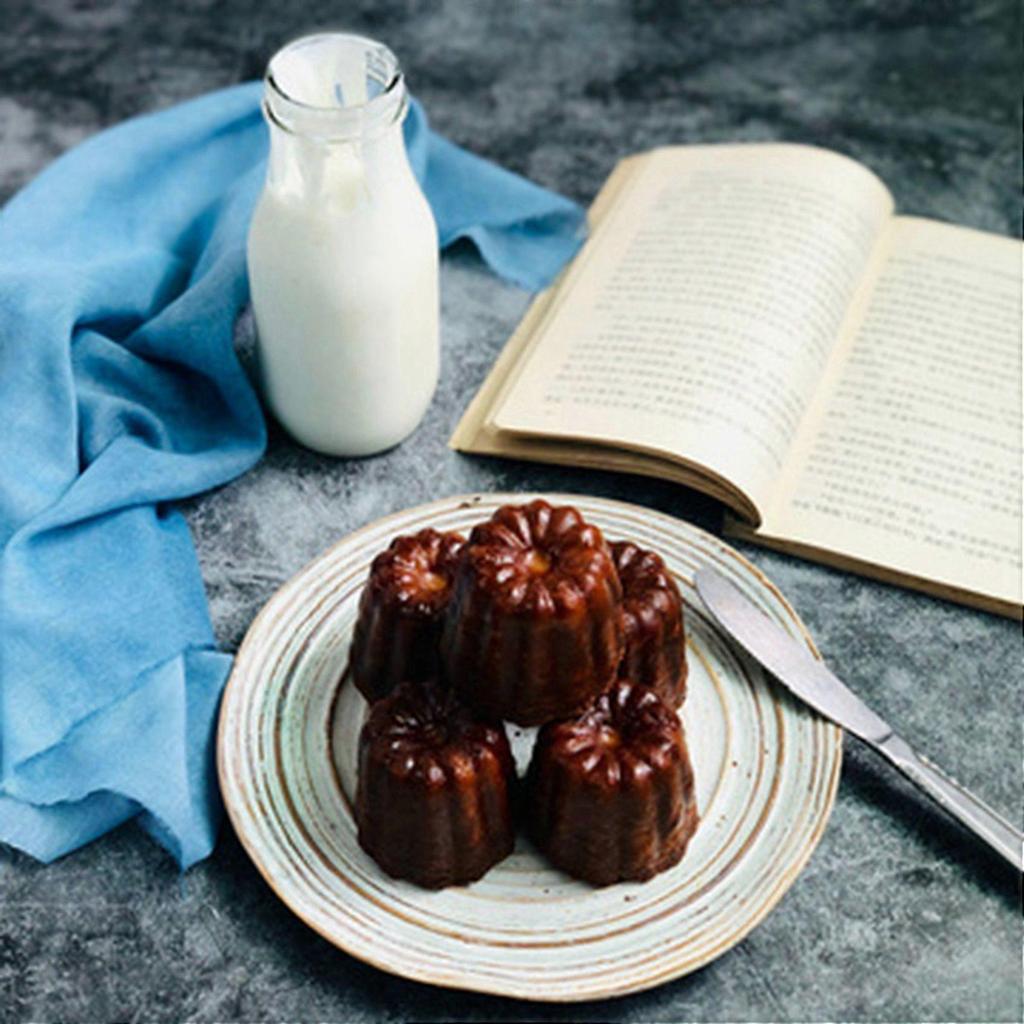 Canele Mold, Cannele Muffin Cup, 32Pcs Non-Stick Cannele Mould Gray-Black Canneles