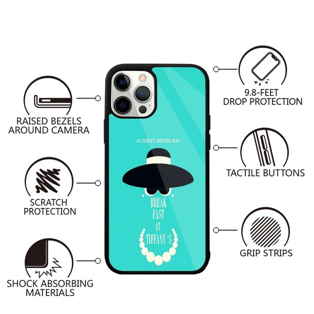 A-Audrey Hepburn Breakfast Tiffanys Phone Case For iPhone 15,14,13,12,11,Plus,Pro,Max Mini Magsafe Magnetic Wireless Charging