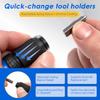 3Pcs Impact Hex Converter for Screwdriver Bit 1/2 3/8 1/4 Inch Square Drive to 1/4-Inch Quick Release Hex Socket Wrench Adapter