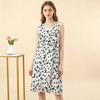 Summer Women's Floral Tank Dress Sleeveless Sleepdress Cloud Silk Cotton Anti-Bulge Camis Nightdress Loose Plus Size Loungewear Casual Wear Nightgown