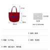 Korean Version Ins Same Model Red Canvas Bag Casual Letter Printed Shoulder Large Capacity Student Schoolbag