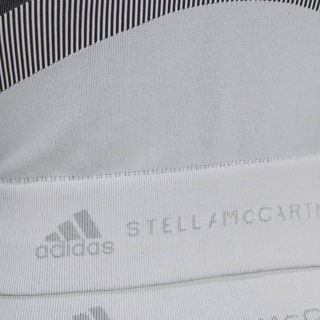 Adidas X Stella McCartney Collaboration FW22 Tst Ls Cropped Design Round Neck Sports Long Sleeve T-Shirt Women Tops Gray HN2883