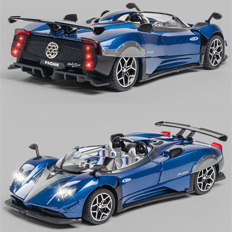 1/32 Pagani Zonda HP Barchetta Alloy Concept Sports Car Model Diecast Metal Racing Super Car Vehicle Model Sound Light Kids Gift