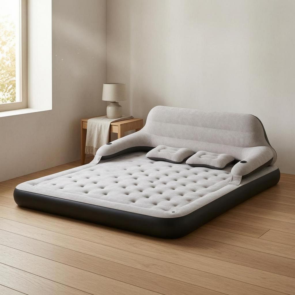 2 In 1 Inflatable Sofa Bed, Design, Bed With