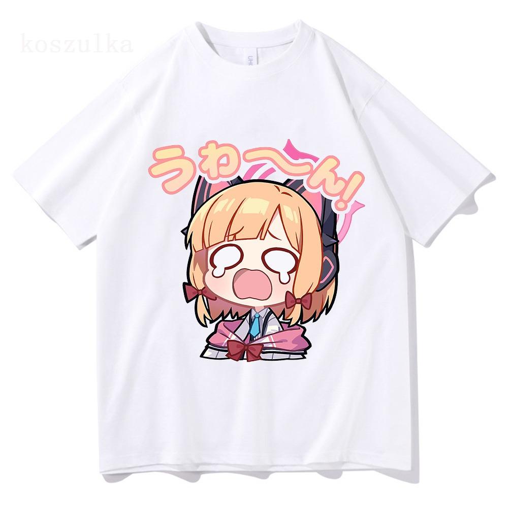 Blue Archive Shiroko T Shirt for Women Anime Print Shirt Cartoon Top Harajuku Unisex Clothing Female Tees Kawaii cute