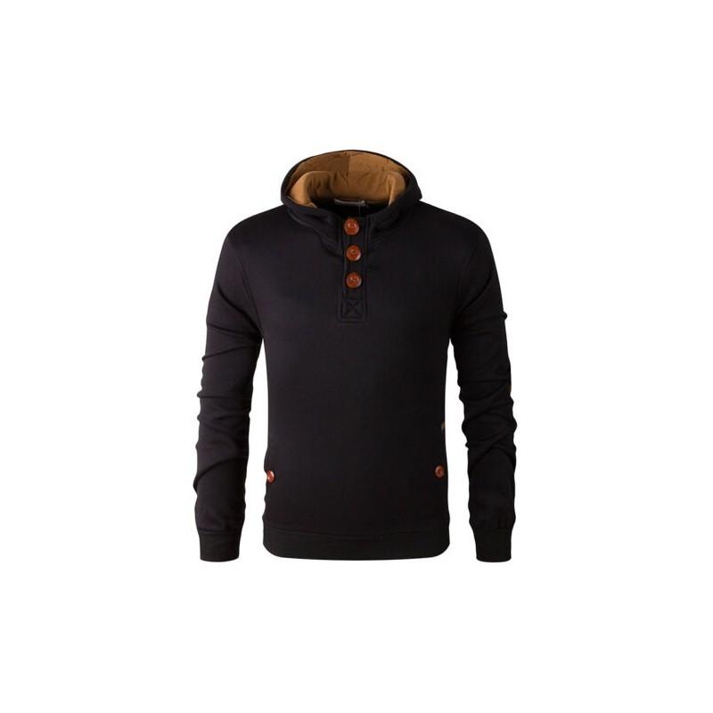 Men's Winter Cowl Neck Hooded Sweatshirt Coat Jacket For Ultimate Comfort And Style