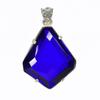 Natural Blue Tanzanite Pendant 87.5 Ct CERTIFIED Sterling Silver 925 Jewelry AI-84-NS