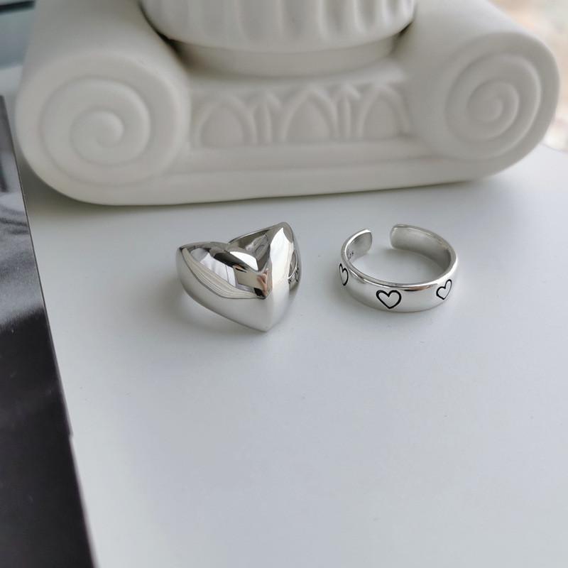 Elegant Minimalist S925 Silver Ring For Women With Heart Design Perfect For Gifts