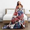 Pearto Poteto Anime Kasane Teto Virtual Singer Blanket Soft Warm Throw Blanket Autumn Camping Living Room Comfortable Bedspread