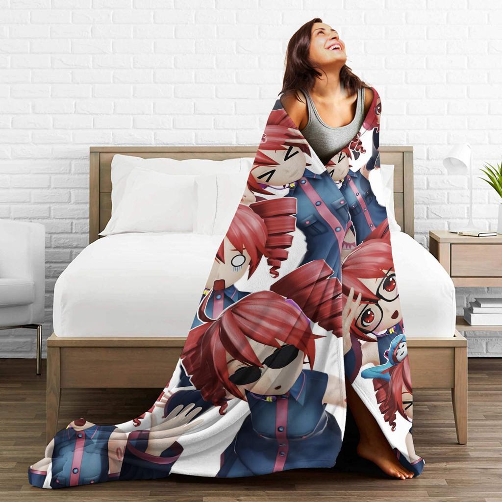 Pearto Poteto Anime Kasane Teto Virtual Singer Blanket Soft Warm Throw Blanket Autumn Camping Living Room Comfortable Bedspread
