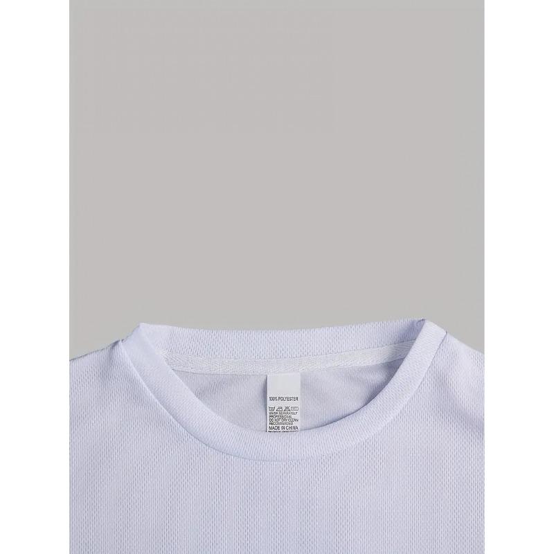 European Size Men's Fashion T-Shirt, Casual Short Sleeve Fun Letter Print Street Trend Pullover
